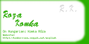roza komka business card