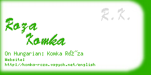 roza komka business card